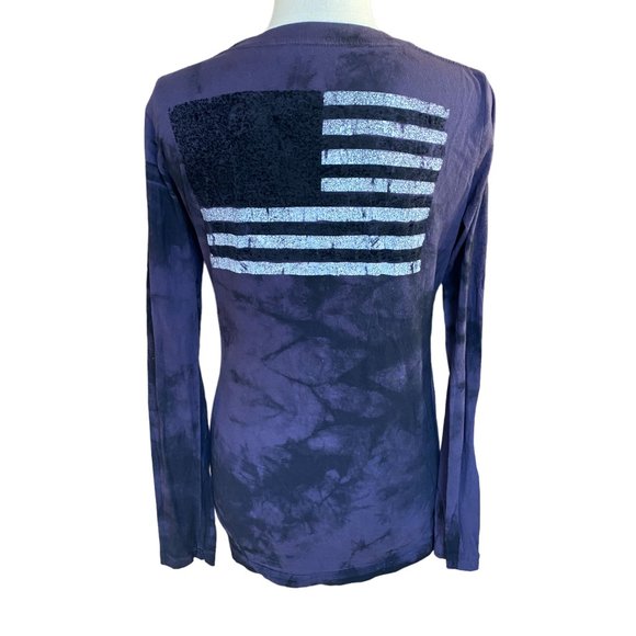 Archaic by Affliction Free Air Y2K Tattoo Graphic Eagle US Flag Grunge Top-L - Picture 2 of 15